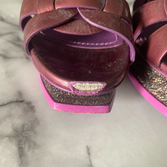 YSL Tribute Stingray heel - platform sandals - Picture 9 of 14